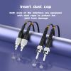 Buacoz FC to ST UPC Outdoor Armored Fiber Patch Cable 45Meter/147.64ft Single Mode Duplex Fiber Optic Internet Cables TPU Black Simplex - 9/125um Industrial Fiber Optic Jumper Optical Patch Cord view 4