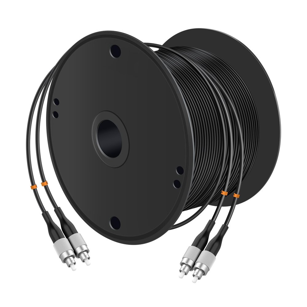 FC to FC UPC Armored Fiber Optic Patch Ethernet Cable SingleMode 200M/656ft