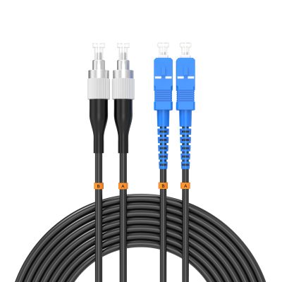 Buacoz 18Meter/59ft Outdoor Armored Fiber Patch Cable FC/UPC to SC/UPC Single Mode Duplex Fiber Optic Internet Cables - Simplex - 9/125um Fiber Optic Jumper Optical Patch Cord