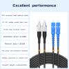 Buacoz 18Meter/59ft Outdoor Armored Fiber Patch Cable FC/UPC to SC/UPC Single Mode Duplex Fiber Optic Internet Cables - Simplex - 9/125um Fiber Optic Jumper Optical Patch Cord view 3