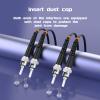 Buacoz ST UPC to ST Armored Outdoor Fiber Optic Cable, 33Meter/108ft Single Mode Duplex Fiber Jumper Optical Patch Cord, Simplex - 9/125um Industrial Fiber Optic Internet Cables, TPU Black view 4