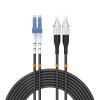 Buacoz LC/PUC to FC/PUC Outdoor Armored Fiber Patch Cable, Single Mode Duplex Fiber Optic Cable Jumper Optical Patch Cord, 33Meter/108ft Simplex - 9/125m TPU Black Fiber Optic Internet Cables view 1