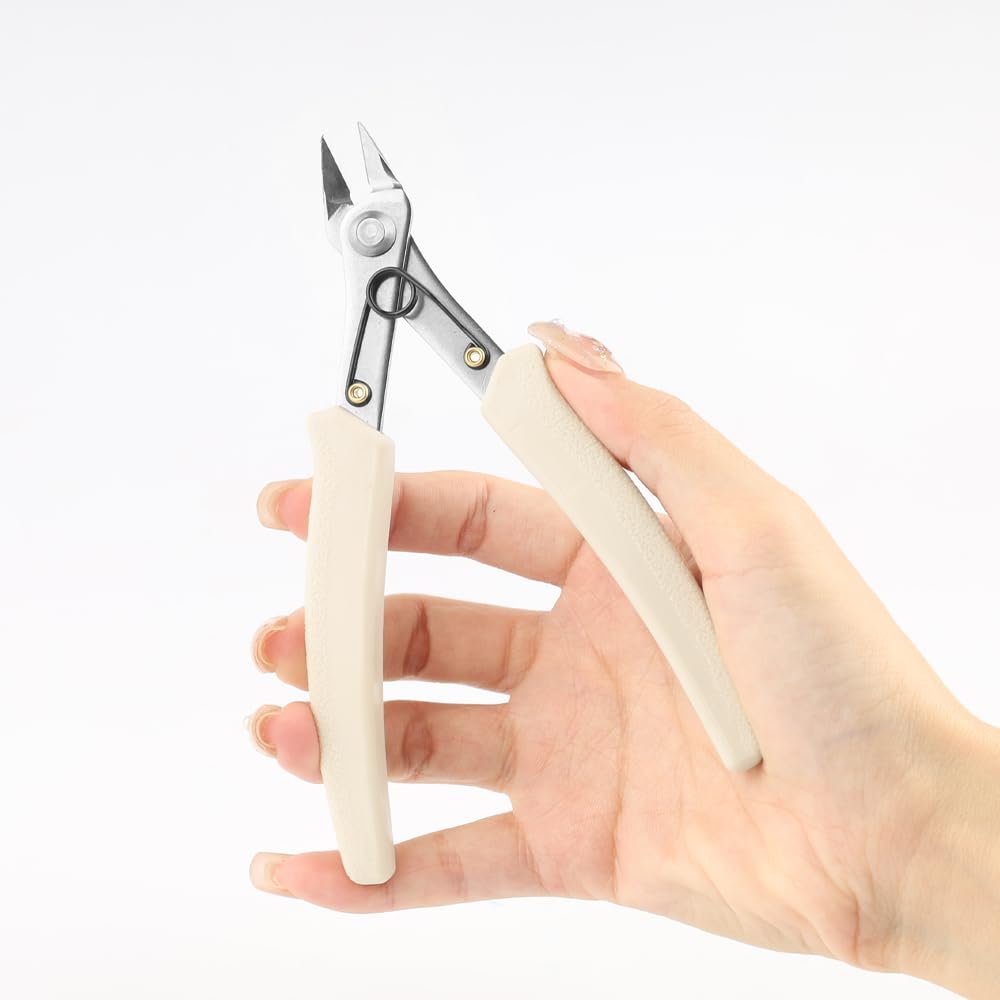 GlamorDove Hair Extension Pliers with Silicone Handle Anti-slip Keratin Bond Cutters for Pre-bonded Extensions K-Tip Extensions Electrical Wire Cable Cutters Wire Flush Cutters Wire Clippers Nippers