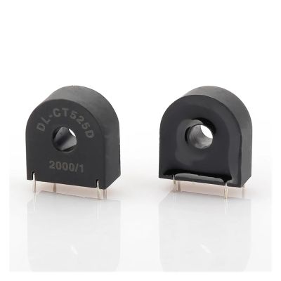 GVMUKNYE 2 Pcs Precision Miniature Current Transformer 50A/20mA 60A/20mA 30A/20mA Mini Coil AC CT PCB Mount Current Transformer 2500:1(DL-CT525D)