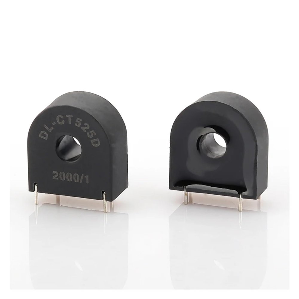 GVMUKNYE 2 Pcs Precision Miniature Current Transformer 50A/20mA 60A/20mA 30A/20mA Mini Coil AC CT PCB Mount Current Transformer 2500:1(DL-CT525D)