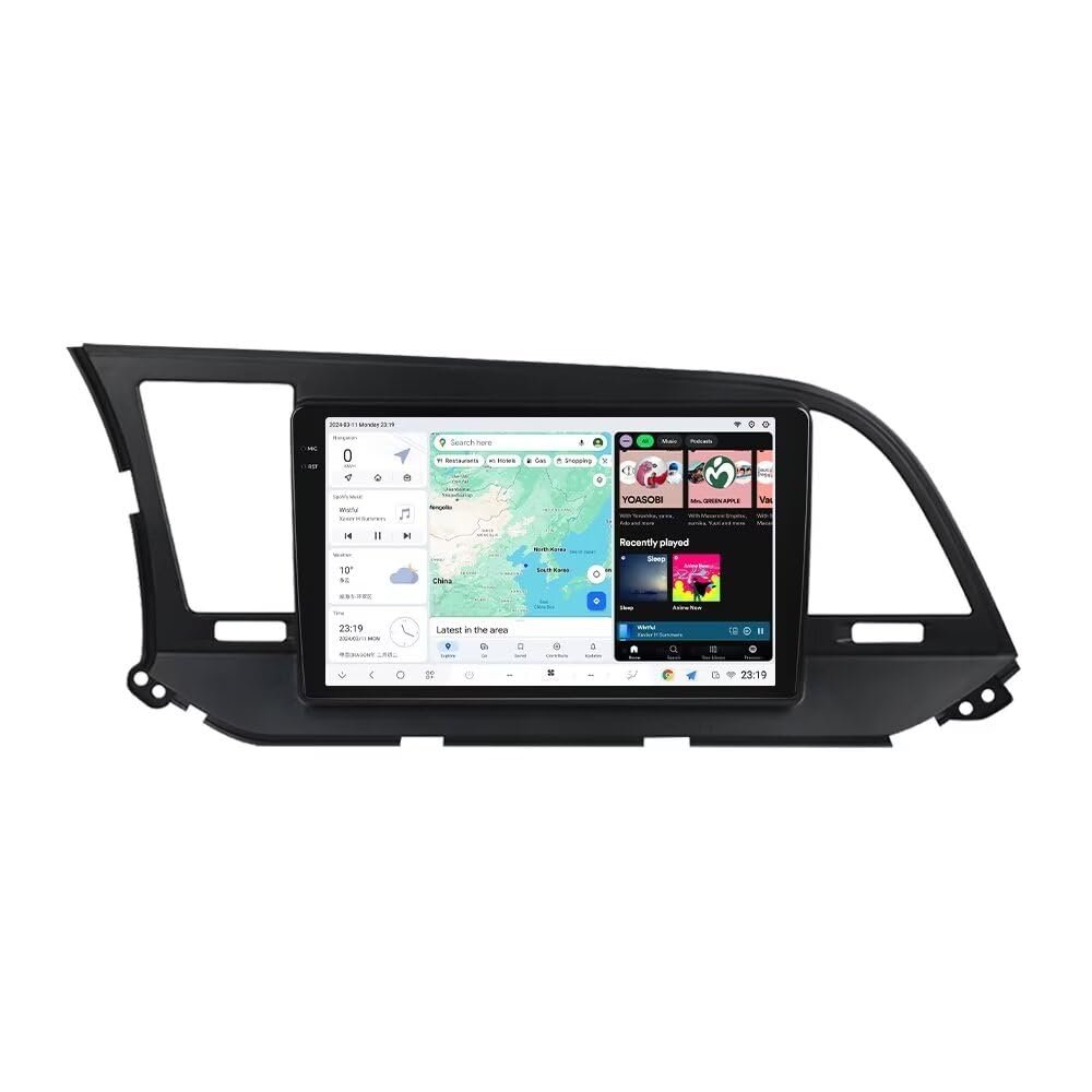 DUDUAUTO Android 13 Car Radio Stereo for Hyundai Elantra 2016-2018, Biorunn DUDU7 9.5 Inch 2K Dual Band GPS Wireless Car-Play Android Auto Navi Head Unit DSP AMP, 6GB RAM 64GB ROM