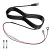 SigeIy 9.8 feet Long Straight Through Power Cord for Radar and Laser detectors Compatible with Cobra Escort Direct Wire view 1
