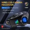 BTQILEYOO Motorcycle Helmet Bluetooth Headset, Wireless Camera Recorder with 1080P, 120Wide AngleHD Video/Photo, Body 360Adjustment, Bluetooth 5.3, Smart Noise Reduction, IP66, 32GB TF Card view 2