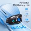 BTQILEYOO Motorcycle Helmet Bluetooth Headset, Wireless Camera Recorder with 1080P, 120Wide AngleHD Video/Photo, Body 360Adjustment, Bluetooth 5.3, Smart Noise Reduction, IP66, 32GB TF Card view 4