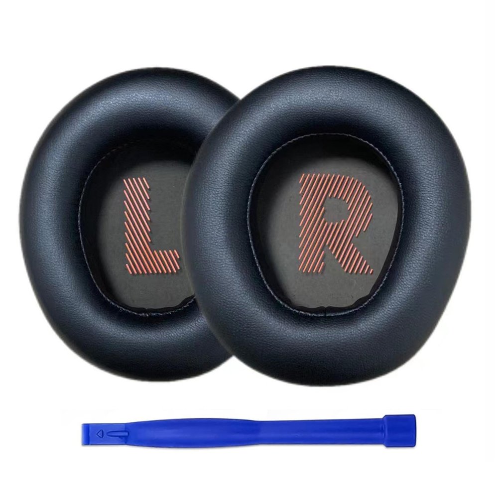 BAIMOQI Replacement Protein Leather Earpads Soft Sponge Ear Pad Earmuffs for JBL Quantum 600 Q600 Headphone Repair Accessory, about 10cm, As Pictures Shows