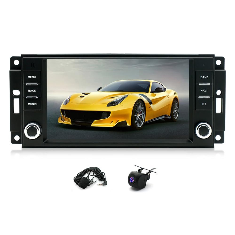 ihreesy Android 13 Car Radio Stereo Compatible with D*odge for J*eep for C*hrysler Grand C*aravan 2008-2020, 2GB+32GB 7'' Touchscreen Wireless CarPlay Android Auto with WiFi RDS FM Backup Camera Mic