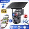 INQMEGA High-Definition 6MP Dual-Lens Wireless Solar Security Camera with 20X Zoom, PIR Motion Detection, and Colour Night Vision, Complete with a 10W Solar Panel for Continuous Power view 2