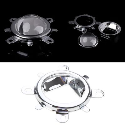 hokojix 44mm LED Lens Optical Glass 60 Degree 50mm Reflector Collimator Fixed Bracket for 20W-100W LED Light Lamp
