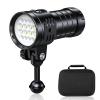 Siuyiu Dive Light with 16 LED Beads, 3800 Lumens Scuba Diving Flashlight, USB- C Rechargeable 200M Underwater Lights, IPX8 Waterproof Underwater Flashlight for Divers Scuba Diving Gifts view 1
