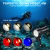 Siuyiu Dive Light with 16 LED Beads, 3800 Lumens Scuba Diving Flashlight, USB- C Rechargeable 200M Underwater Lights, IPX8 Waterproof Underwater Flashlight for Divers Scuba Diving Gifts view 3