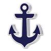 (3 PCs) Anchor Nautical Navy Blue Waterproof Vinyl Stickers 2 Inches view 1