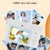 Upgrade Digital Camera, 1080P Digital Point and Shoot Camera with 8X Zoom, 2.4 Inch Screen 50MP Front Rear Dual Cameras Vlogging Camera with Filter for Travel Party (Silver) view 2