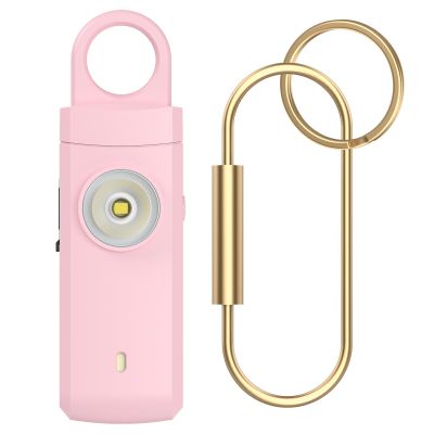 ANKOSHUN Rechargeable Personal Alarm for Women - Christmas Birthday Gifts for Women, Daughter, College Student, Teen Girl, Elders, Kids, Siren Alarm, Safety Keychain, USB Charging, Pink