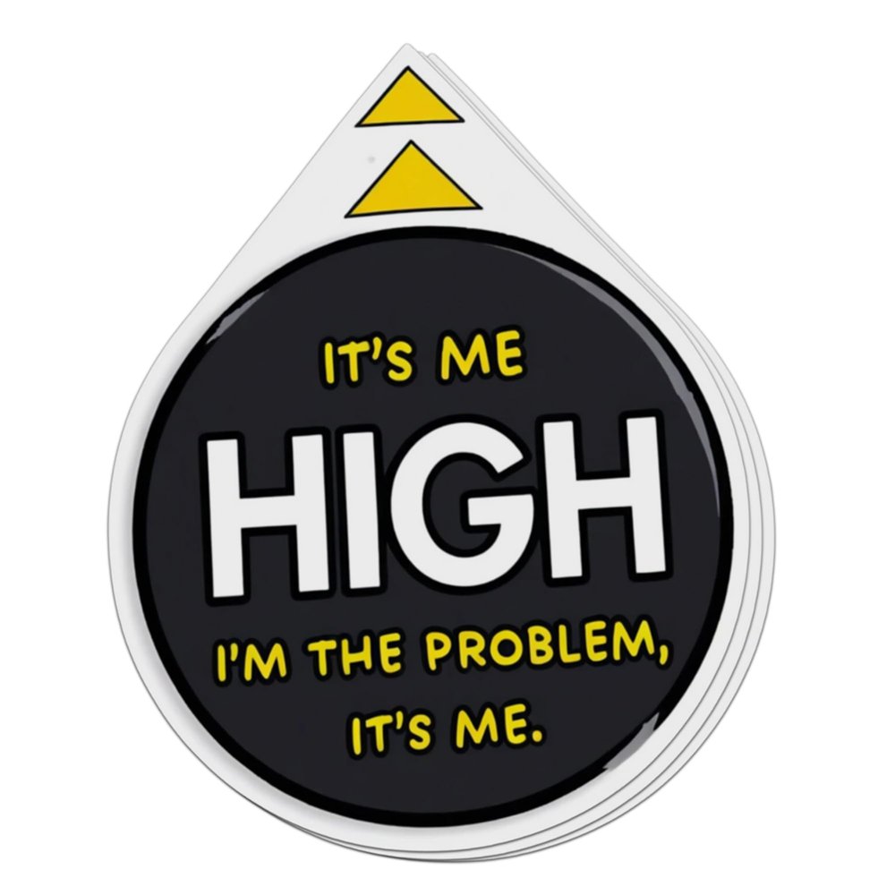 (3 PCs) It's Me High I'm The Problem Funny Diabetes Waterproof Vinyl Die-Cut Stickers 2 Inches