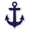 (3 PCs) Anchor Nautical Navy Blue Waterproof Vinyl Stickers 3 Inches view 1