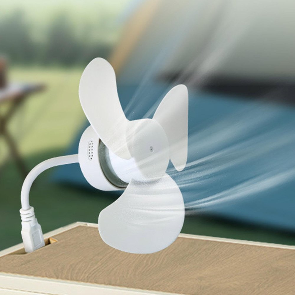 BLULILY 5V 5W USB Cooling Fan 2000RPM Small Fan Adjustable Angle Quiet Travel Fan for Phones and Laptops