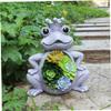 Hintyne Frog Garden Ornaments Solar Frog Statue Garden Ornaments Outdoor LED Lights Figurine Decorations for Patio Yard with Crown view 4