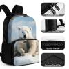 GFLFMXZW Extra Large Laptop Backpack for Woman Lightweight Computer Bag Cute Polar Bear Work Bag Travel Daypacks for Man view 4