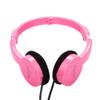 DirectNine Basics Kids Wire Headphones - Over Ear Headset with Microphone, HiFi Stereo, Foldable, Lightweight, Stretchable, Soft Ear Pads, 3.5mm , for Learning & Entertainment, Pink view 1