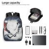 JHLMN Backpack Ice Hockey Art Travel Casual Laptop Backpack 17 inch Waterproof Hiking Daypack for Men Women view 4