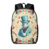 JHLMN Backpack Magician rabbit Travel Casual Laptop Backpack 17 inch Waterproof Hiking Daypack for Men Women view 1