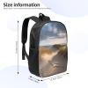 JHLMN Backpack beach dunes Travel Casual Laptop Backpack 17 inch Waterproof Hiking Daypack for Men Women view 2