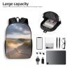 JHLMN Backpack beach dunes Travel Casual Laptop Backpack 17 inch Waterproof Hiking Daypack for Men Women view 4