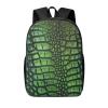 Backpack Alligator Skin Travel Casual Laptop Backpack 17 inch Waterproof Hiking Daypack for Men Women, Black, One Size view 1