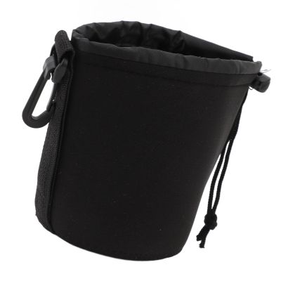 Camera Lens Pouch Bag Elastic Lock Foldable Compact Lightweight for 18 105mm F 3.5 5.6G, EF S 18 135mm F 3.5 5.6IS