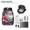 JHLMN Backpack Funny Santa Claus Travel Casual Laptop Backpack 17 inch Waterproof Hiking Daypack for Men Women view 4