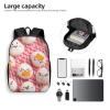 JHLMN Backpack Lovely Rice Ball Travel Casual Laptop Backpack 17 inch Waterproof Hiking Daypack for Men Women view 4