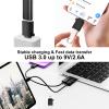Ainisoul USBC to USB Adapter 4 Pack,USB C to A Adapter,USB C Male to USB Female Connector,USBA OTG Cable Converter for iPhone 16 15,MacBook Pro,Car Play,Black view 3