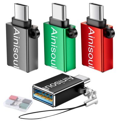 Ainisoul USB C to USB Adapter 4 Pack,USBA to USBC Adapter,USB C to USB 3.0 Adaptor,USBC Adapters for iPhone 16 15 14 13,MacBook,iPad Pro,Phones,Tablet,4 Colors