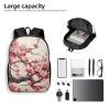 JHLMN Backpack Japanese Floral Cherry Blossom Travel Casual Laptop Backpack 17 inch Waterproof Hiking Daypack for Men Women view 4