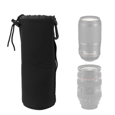 EBTOOLS Lens Pouch, Anti Scratch Shockproof Fabric with Hook Lens Protector Bag for AE S VR 70-300mm f/4, EF 24-70mm f/2.8L USM Lens, for DSLR Camera Lenses