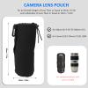 EBTOOLS Lens Pouch, Anti Scratch Shockproof Fabric with Hook Lens Protector Bag for AE S VR 70-300mm f/4, EF 24-70mm f/2.8L USM Lens, for DSLR Camera Lenses view 2