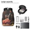 JHLMN Backpack Red Wine Bottle Glass Grape Wooden Keg Travel Casual Laptop Backpack 17 inch Waterproof Hiking Daypack for Men Women view 4