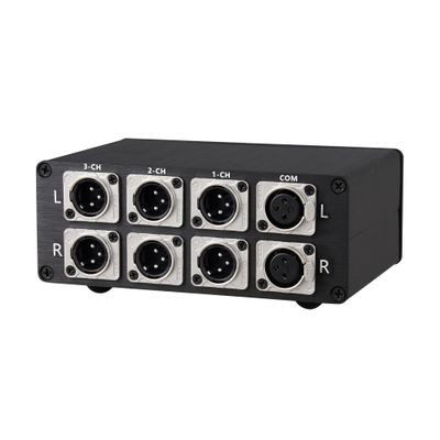 1 to 3 (1 in 3 Out) Audio Selector for Balancing Signal Sources and Amplifiers, 3-Channel XLR HiFi, for CD, DVD, Radio, Decoders (XLR 0103GL)
