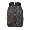 JHLMN Backpack Geometric Lines Travel Casual Laptop Backpack 17 inch Waterproof Hiking Daypack for Men Women view 1