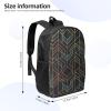 JHLMN Backpack Geometric Lines Travel Casual Laptop Backpack 17 inch Waterproof Hiking Daypack for Men Women view 2