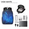 JHLMN Backpack Blue Musical Notes Travel Casual Laptop Backpack 17 inch Waterproof Hiking Daypack for Men Women view 4