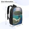 JHLMN Backpack Island Croatia Travel Casual Laptop Backpack 17 inch Waterproof Hiking Daypack for Men Women view 2