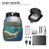 JHLMN Backpack Island Croatia Travel Casual Laptop Backpack 17 inch Waterproof Hiking Daypack for Men Women view 4