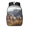Backpack Llamas in the andes Travel Casual Laptop Backpack 17 inch Waterproof Hiking Daypack for Men Women, Black, One Size view 1