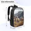 Backpack Llamas in the andes Travel Casual Laptop Backpack 17 inch Waterproof Hiking Daypack for Men Women, Black, One Size view 2